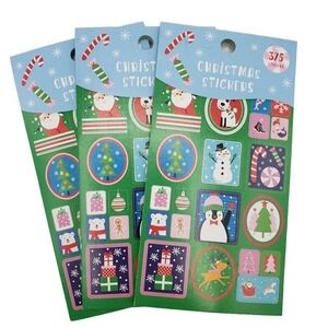 PaperCraft CHRISTMAS STICKERS Books REINDEER DOG MERMAID SANTA NEW Lot of 3